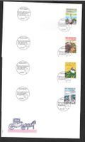 4 FDC 753-756 Serie Einzelmarken ET 4.9.1987
