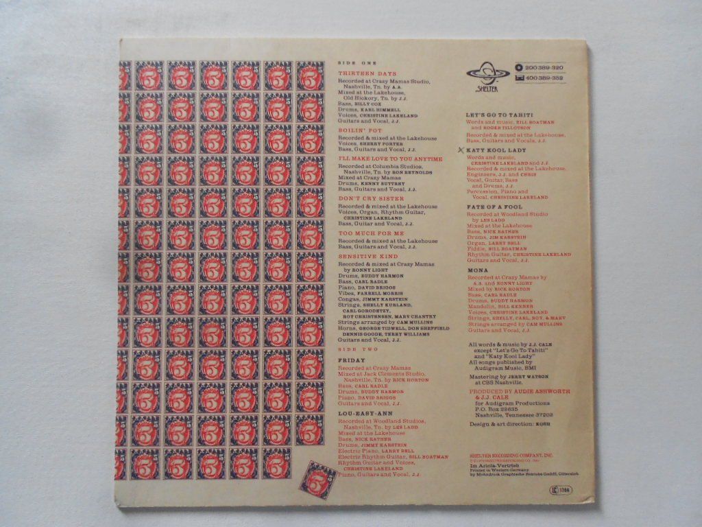 Dischi in vinile: J.J. CALE  -  5 – Usato da Bex venduto da Giorgiob 1