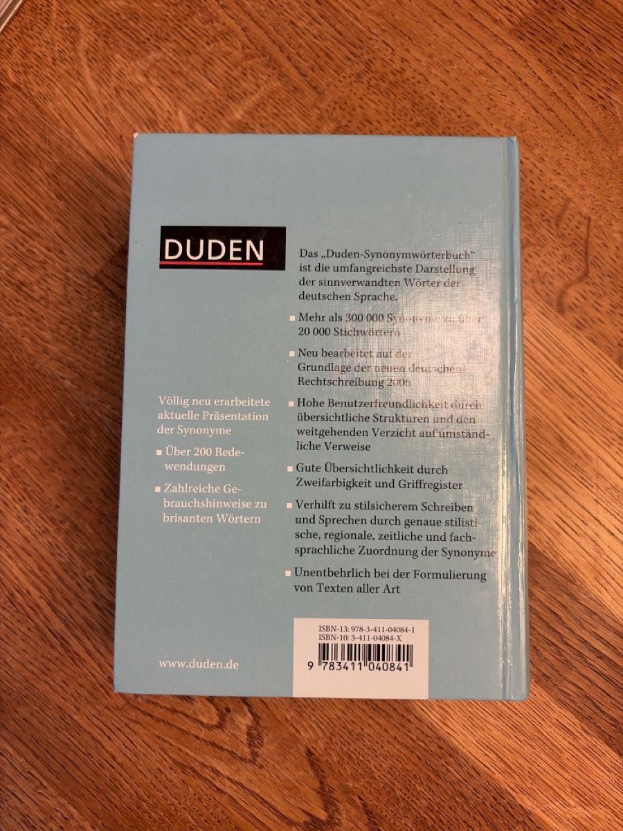 Libri: Duden Synonymwörterbuch 4. Auflage  – Usato da Bassersdorf venduto da che_x2r5 1