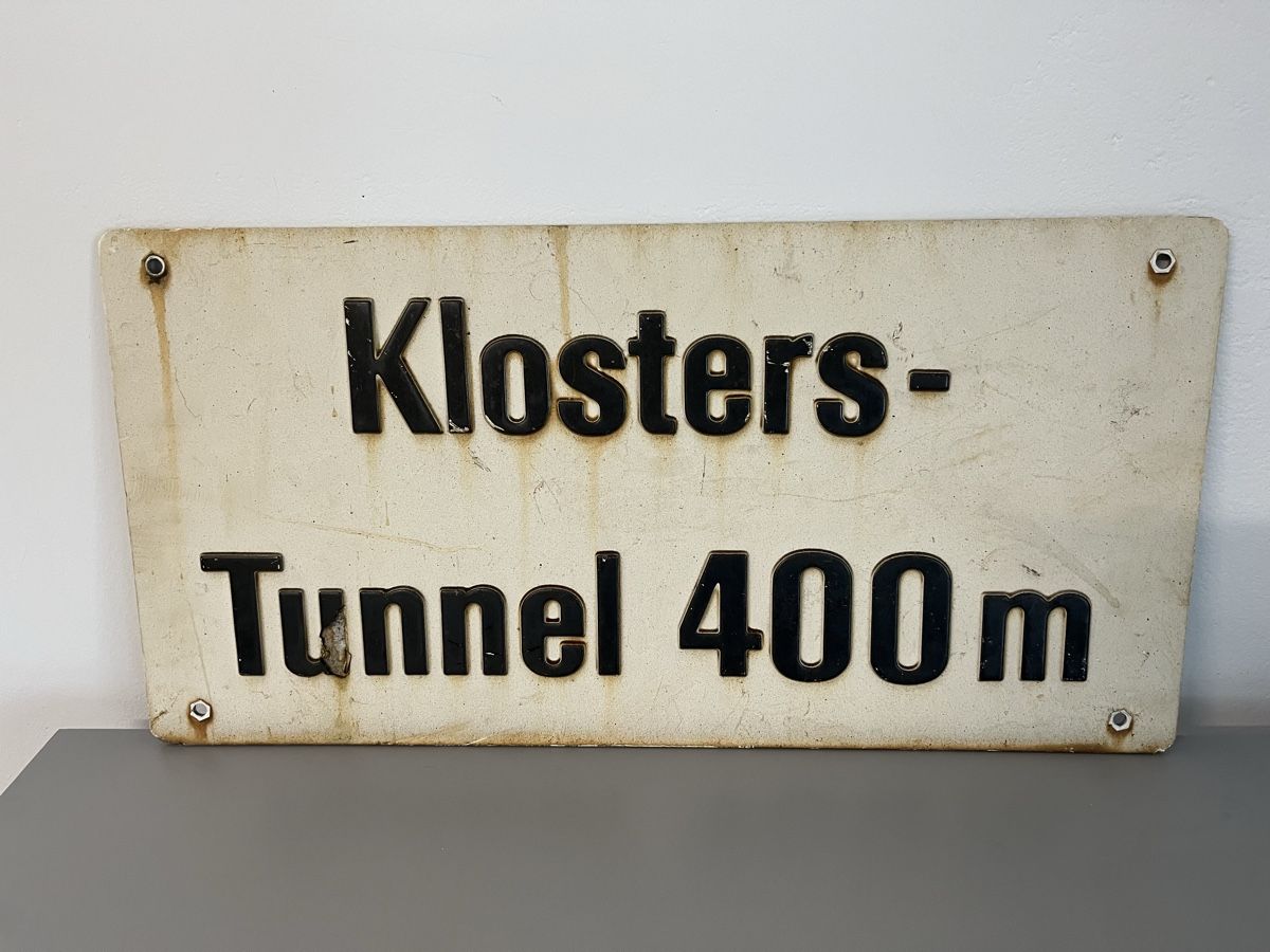 Schilder: Orginal RhB Tunnel - Anschriftstafel – Gebraucht aus Thusis von Starlera 1