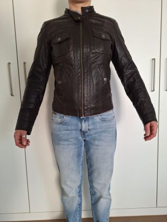 Lederjacke dunkelbraun