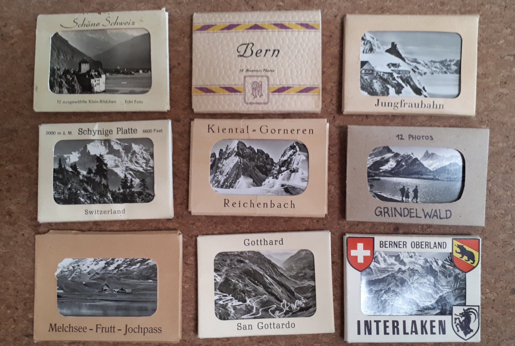 Cartoline postali: 9 mini Photo-Sets s/w – Usato da Goldiwil (Thun) venduto da chilou
