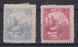 LIBERIA: 2 Werte Klassik (*) - echt?