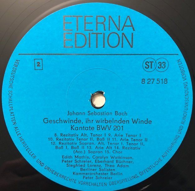 Dischi in vinile: Bach  - Kantate BWV 201 (LP, Edith Mathis/Peter Schreier) – Usato da Grüningen venduto da azulamarillo_vinyl 3
