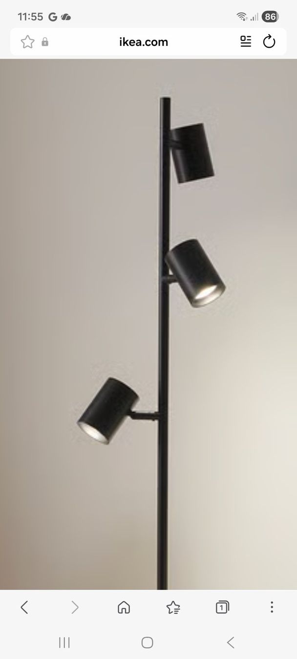 Ikea Lampade: IKEA NYMÅNE Stehlampe schwarz – Usato da Gommiswald venduto da Pm69 1