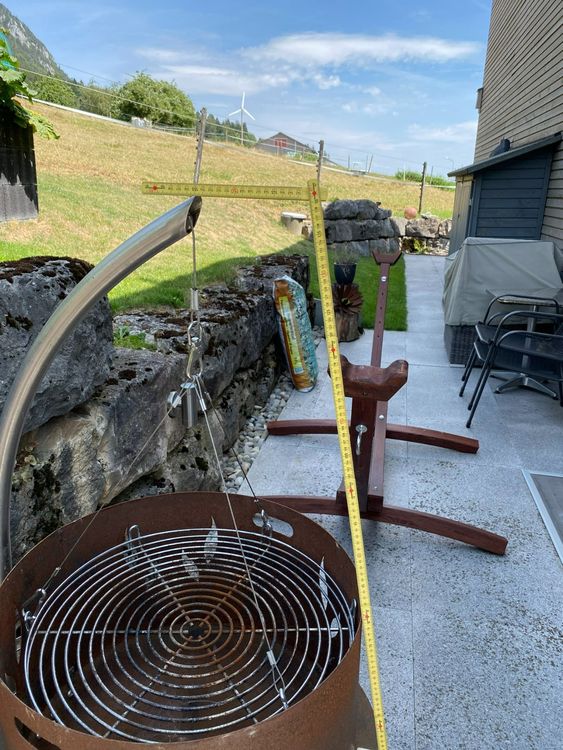 Feuerschale mit Windschutz und Grillrost Kaufen auf Ricardo