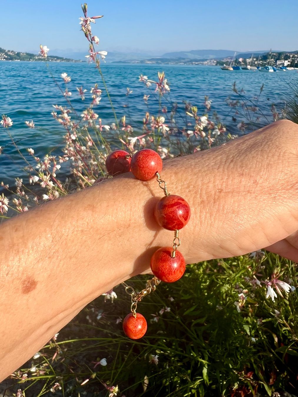 Bracciali & Braccialetti: Korallen Armband Vergoldet – Nuovo e nell'imballaggio originale da Rüschlikon venduto da ThereseJewelryDesign 5