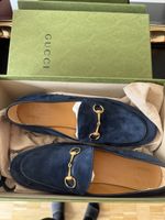 Gucci Loafers in Blue Suede, Size 40