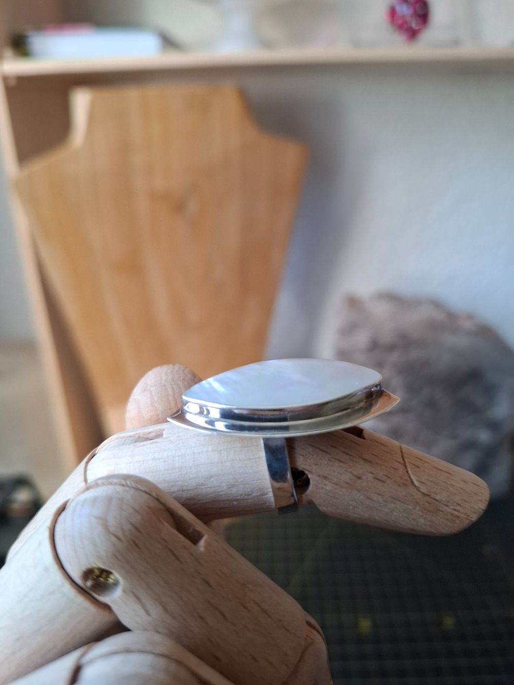 Bagues: Ring Silber 925 mit Perlmutt – D'occasion à Zwieselberg par Halifaxmendusli 1
