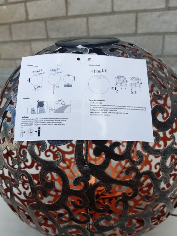 SolarKugelleuchte Garten Outdoor 30 cm Kaufen auf Ricardo