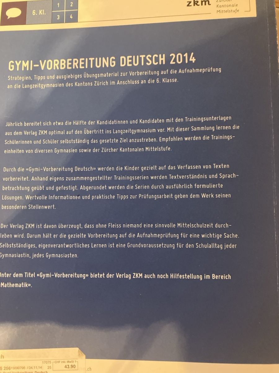 Libri: Gymi-Vorbereitung Deutsch 2014 – Usato da Nürensdorf venduto da Santoryuu 1