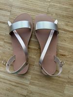 Leather gold sandals new - 40
