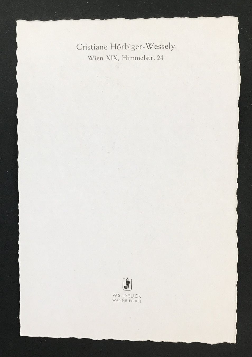 Cartoline postali: ANSICHTSKARTE CHRISTIANE HÖRBIGER-WESSELY – Usato da Ostermundigen venduto da wini63 1
