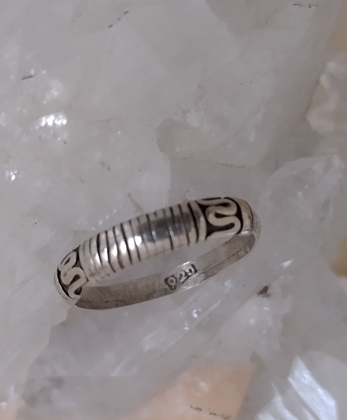 Anelli: RING IN 925 SILBER HALBSEITIG GEMUSTERT – Usato da Romanshorn venduto da Stubsinator 4