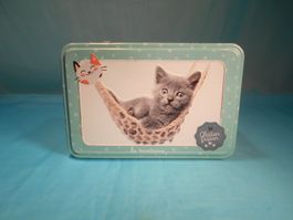 Blechbüchse, Katze in der Hängematte, 3D Deckel