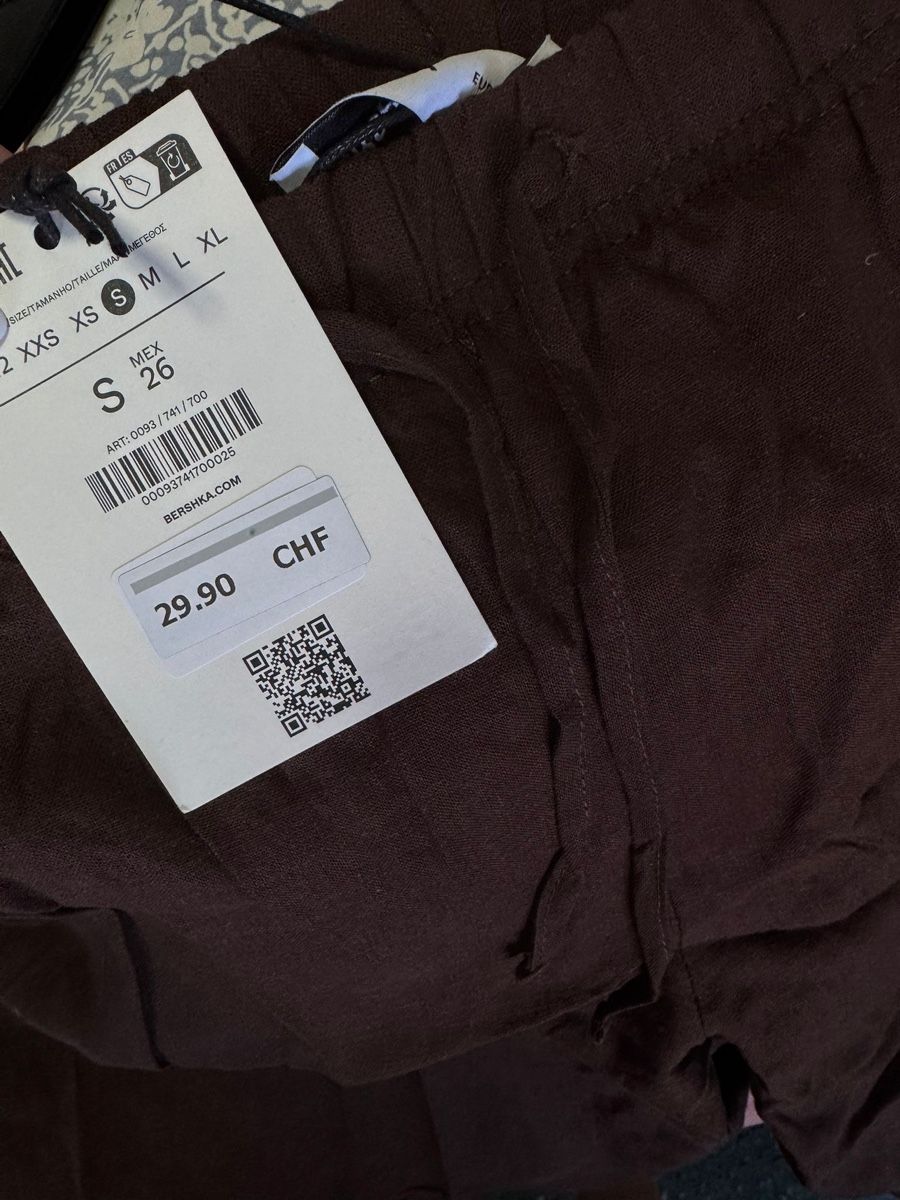 Bershka Pantaloni: Leinenhose braun – Nuovo e nell'imballaggio originale da Oftringen venduto da mar_7f8c 1