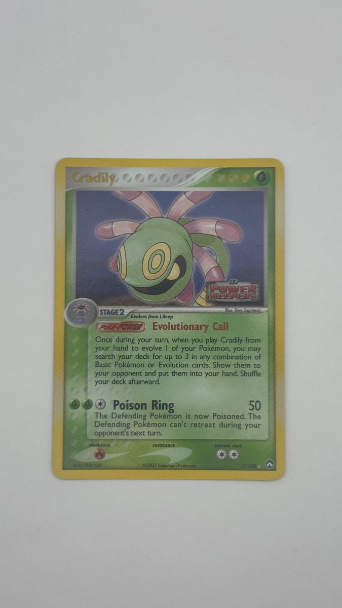 Pokémon Carte collezionabili: Cradily 7/108 Holo reverse Ex power Keepers – Usato da Belprahon venduto da Rob_ain