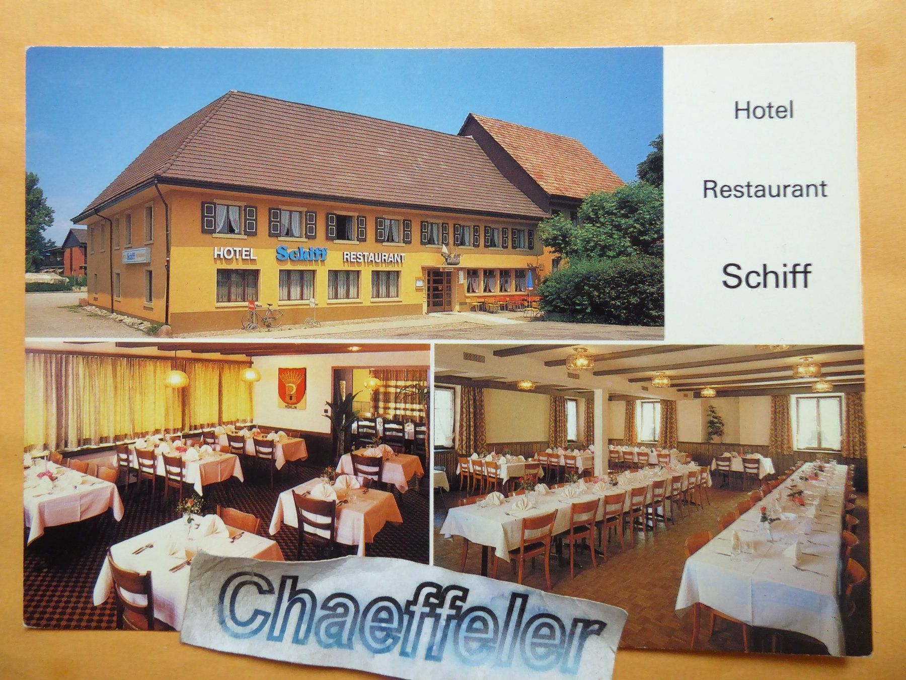 Cartoline postali: Hotel Restaurant Schiff, Möhlin - Ryburg – Usato da Zürich venduto da Chaeffeler