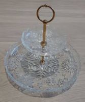 Zweistufige Glas Etagere