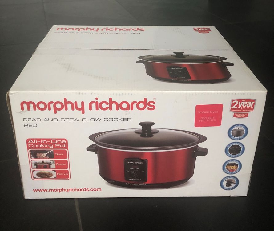 Brand new! MORPHY RICHARDS 48702 Sear & Stew Slow Cooker Red Kaufen