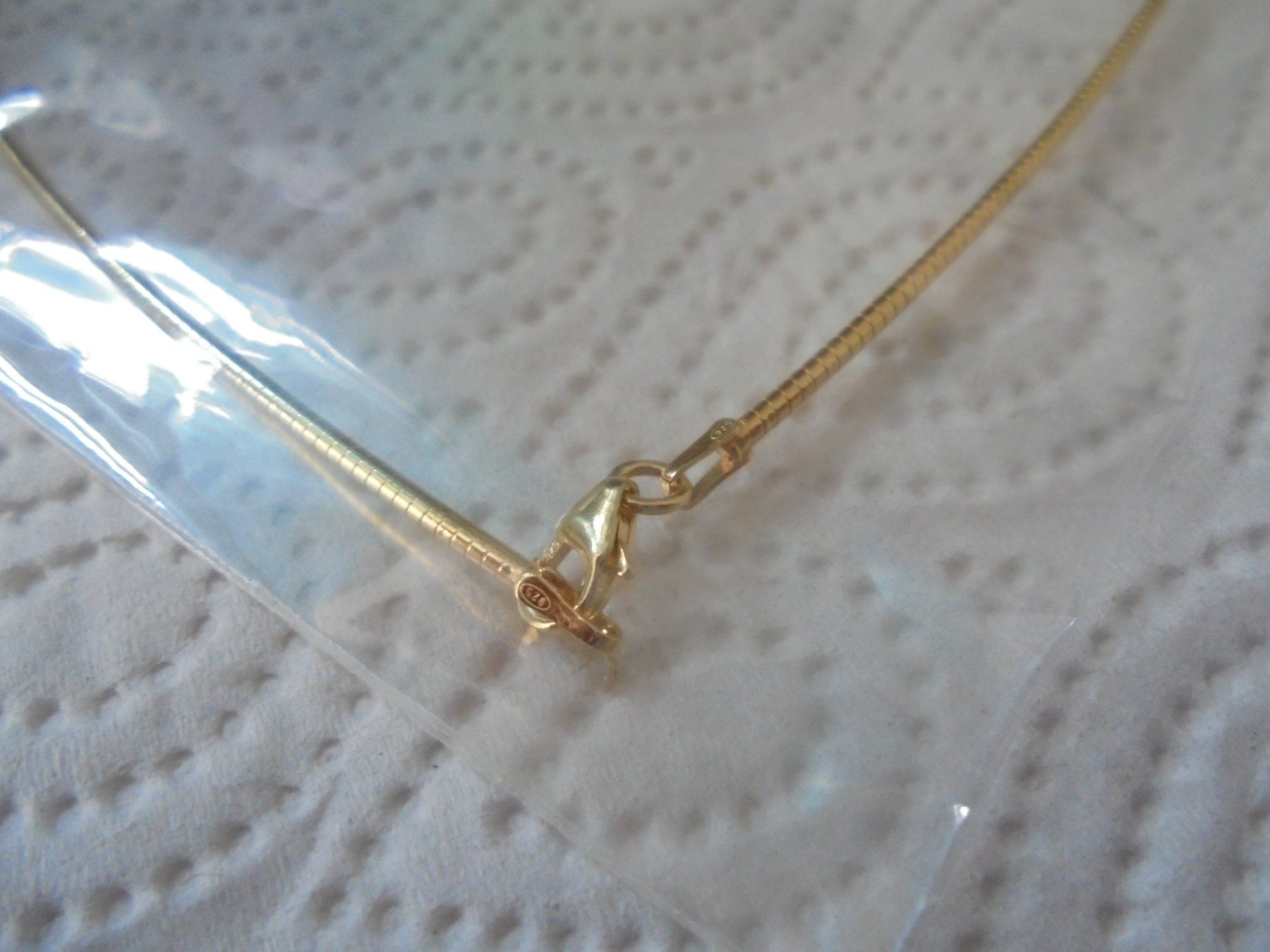 Colliers: Echtschmuck: Omega-Silberhalsreif, vergoldet – Neuf avec emballage d'origine à Zuchwil par maumauchi 5