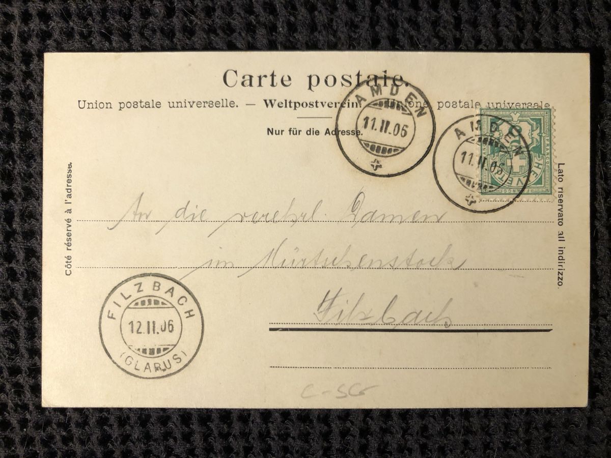 Cartoline postali: Ansichtskarte Amden – Usato da Näfels venduto da fritzjk 1