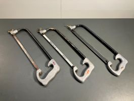 3 St. alte qualitäts-Metallsägen ca. 46cm lang ab 1.-