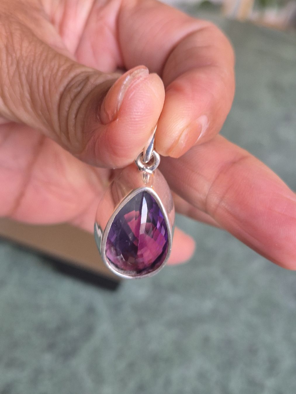 Ciondoli: Silber Schmuck Anhänger Amethist Amethyst Edelstein – Nuovo (secondo la descrizione) da Russikon venduto da eunicetungol 5