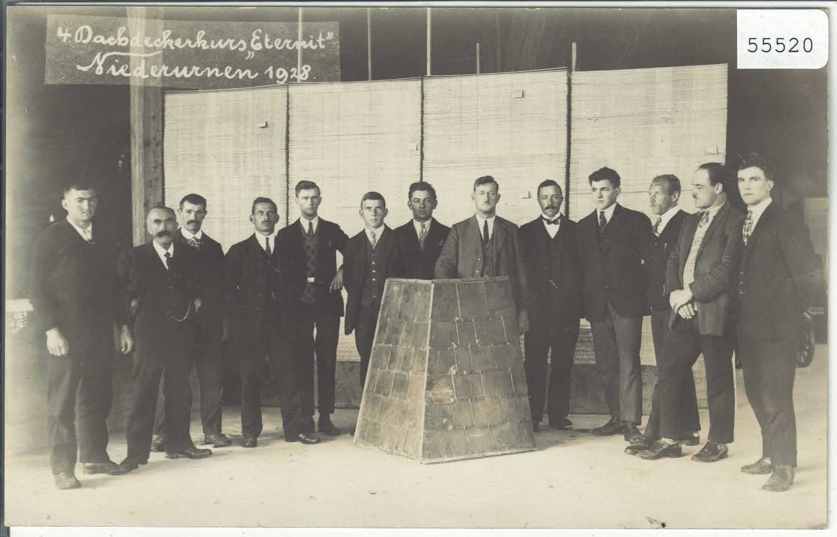 Cartes postales: Dachdeckerkurs "Eternit" Niederurnen 1928 – D'occasion à Ettingen par Kartenplanet