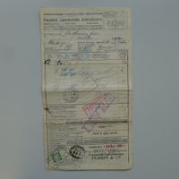 1921, Frachtbrief von LAUSANNE mit Fiskalmarke 10Cts