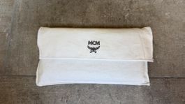 MCM Zippy Signature Canvas Portemonnaie Schwarz/Blau 