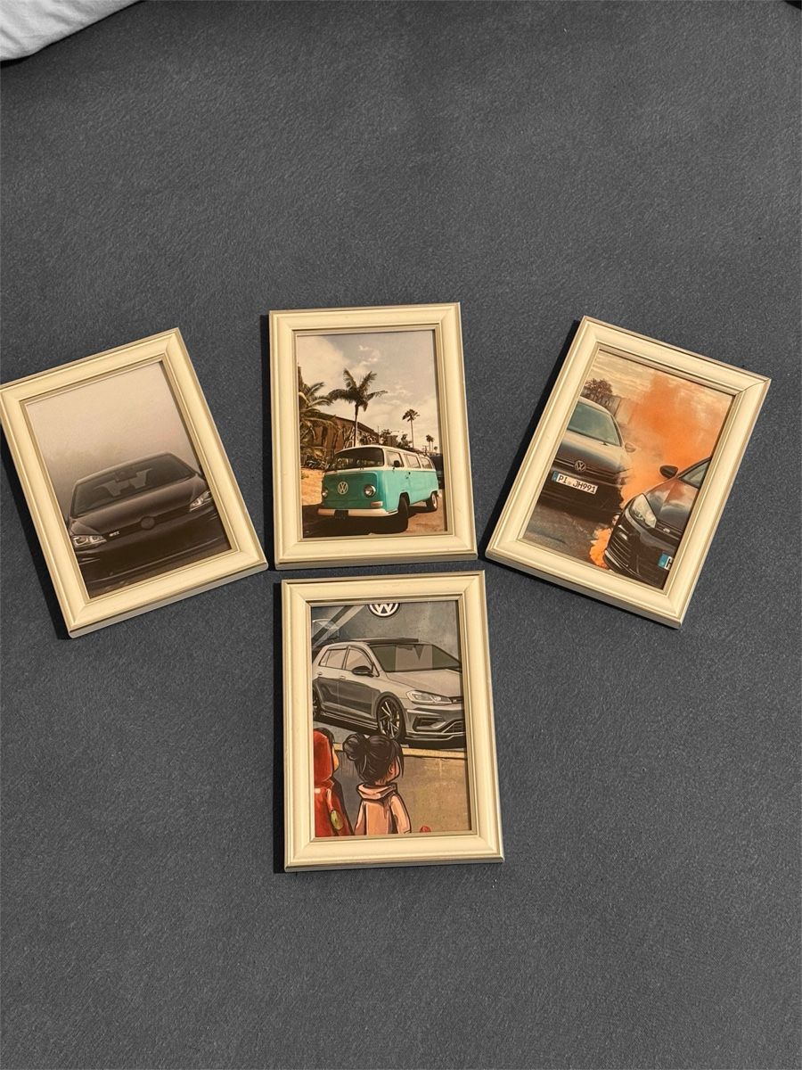 Poster & Bilder: Set de 4 cadres Volkswagen – Neu und originalverpackt aus Châtel-St-Denis von Montclair_Swiss