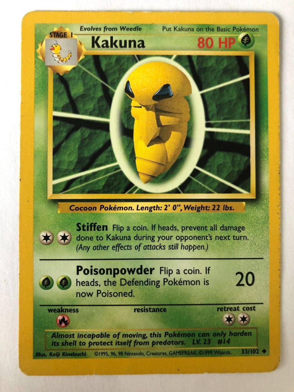 Pokémon Carte collezionabili: Kakuna - Base Set - Pokemon – Usato da Nussbaumen AG venduto da Bika-Shop