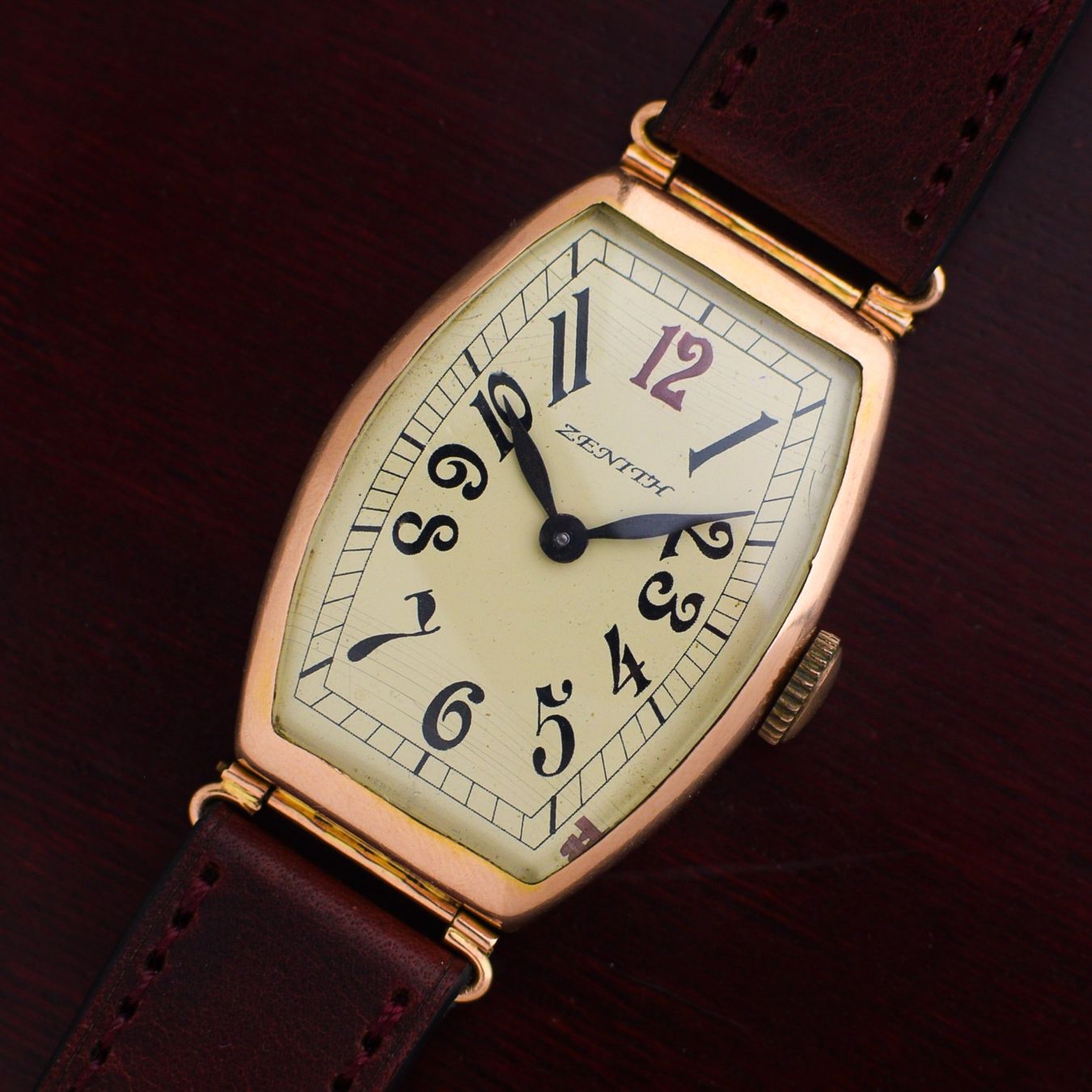 Zenith Uhren: Zenith Tonneau 14kt Rose Gold from 1920s – Gebraucht aus St. Gallen von Andrej99 2