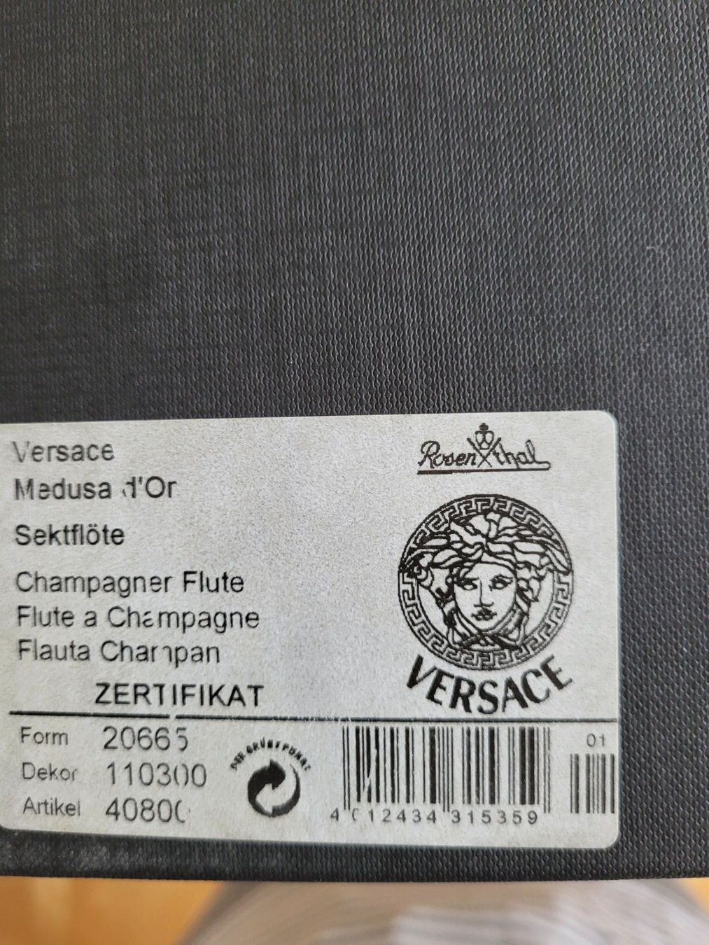 Versace Gläser: Rosenthal Champagner Flute "Versace" – Neu und originalverpackt aus Rorschacherberg von samui57 3