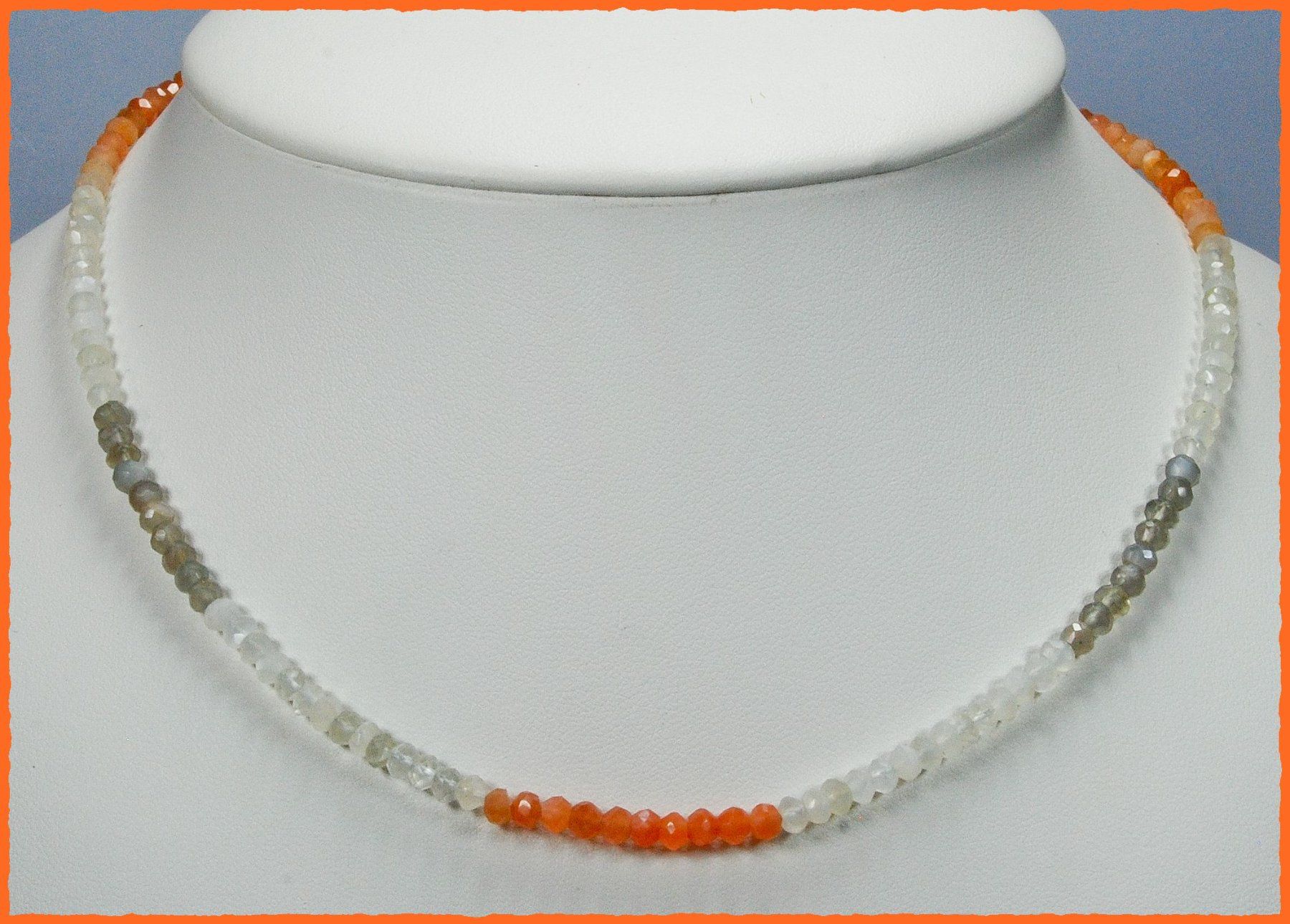 Catenine: ♛ Mondstein - Mix Buttonkette facettiert ca. 42cm – Nuovo e nell'imballaggio originale da Oberglatt ZH venduto da Hot-Spot 1