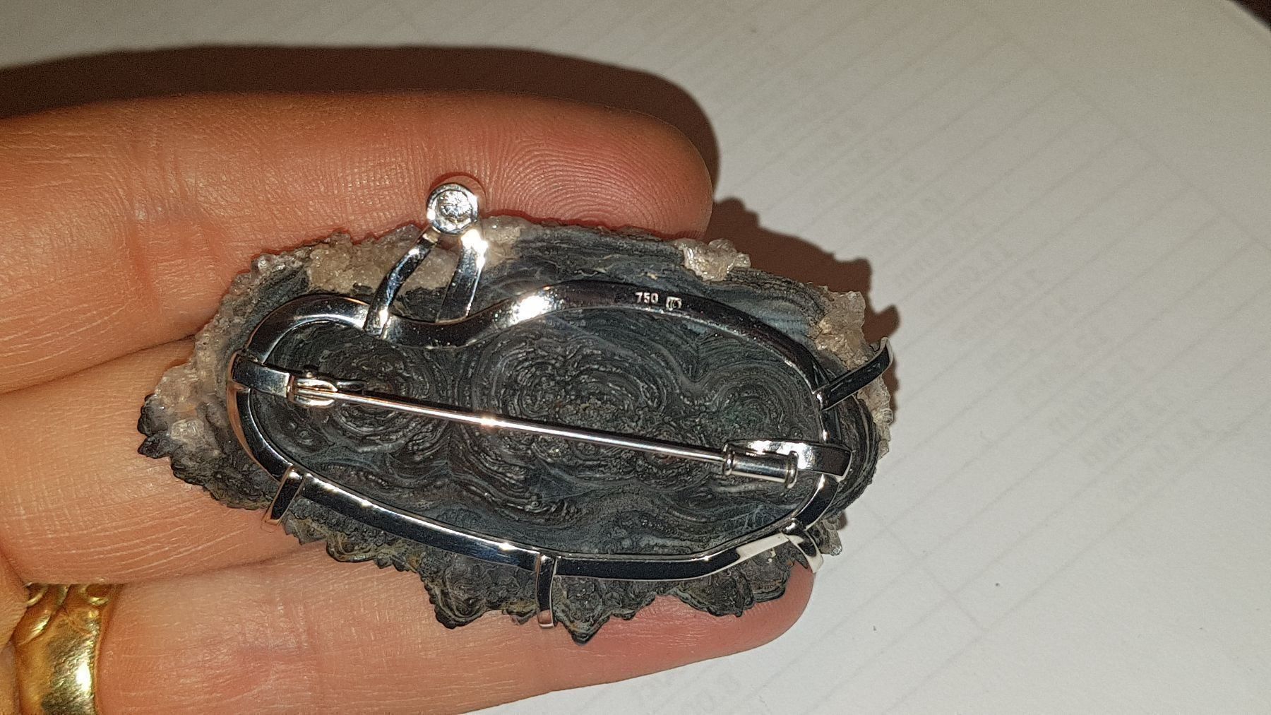 Broches & Aiguilles: Achat Kristalldruse mit 1Brillant – Neuf (Voir description) à Unterägeri par Altgoldschmuck 6