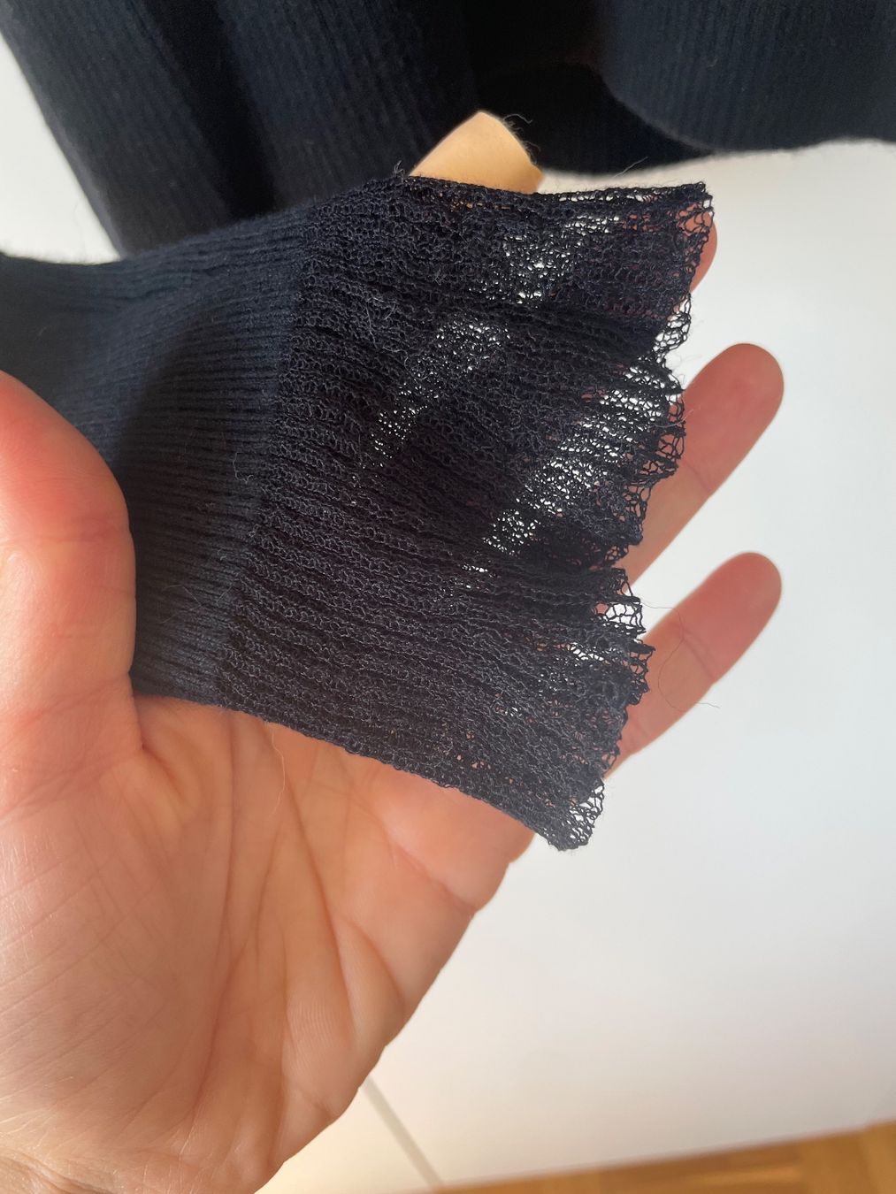 Sezane Maglioni & Felpe: Sézane Woll-/Strickpullover Schwarz, Gr. S (Spitzendetails) – Usato da Neukirch an der Thur venduto da bee88 1