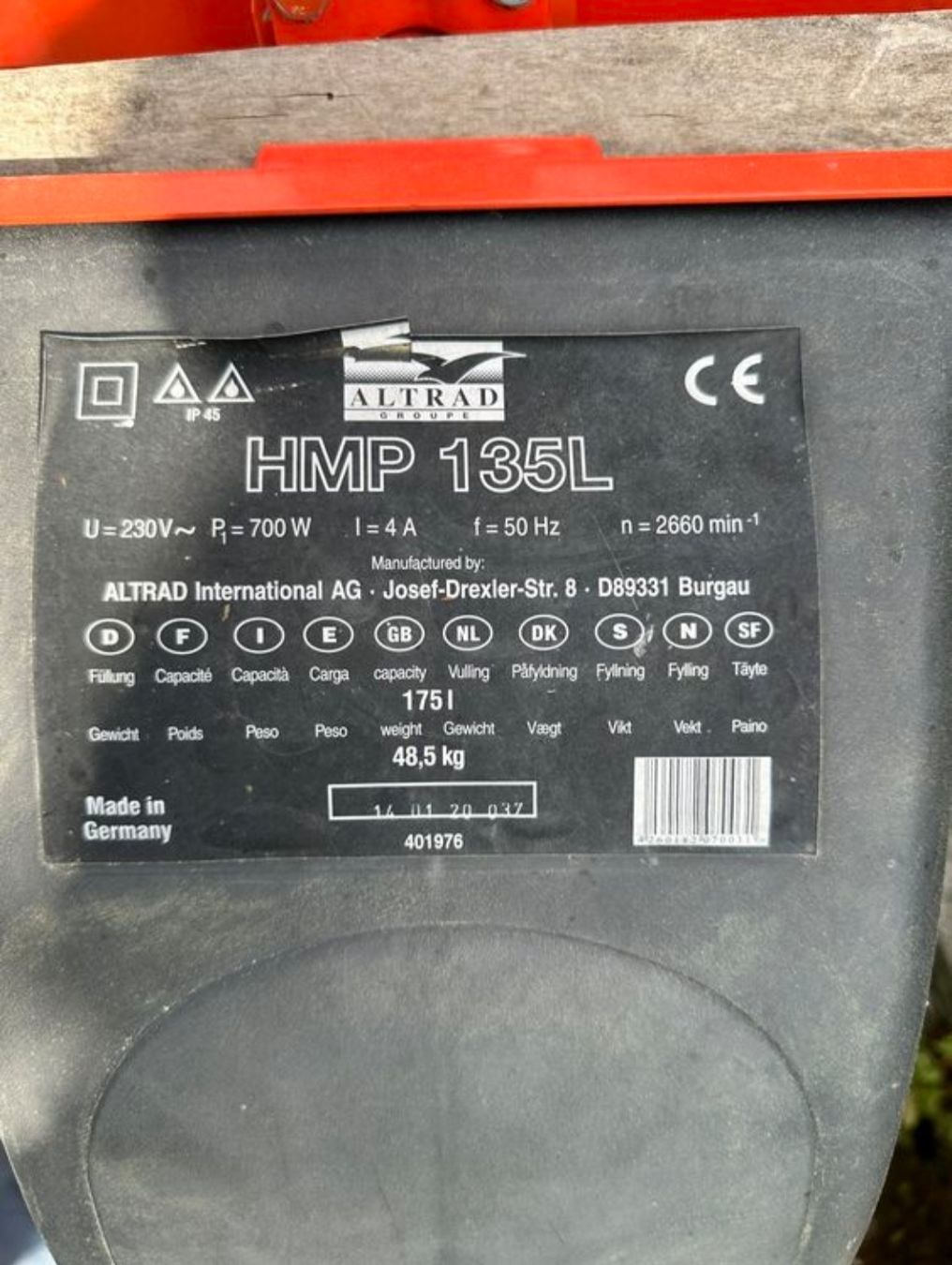 Tutte le macchine: Betonmischer 230v – Usato da Boswil venduto da S.Bieri12 5