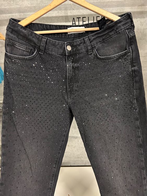 Zara Jeans mit Glitzer Gr.40 Damen ab 5.— Kaufen auf Ricardo