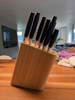 Messerblock Tupperware Holz mit Messern gebraucht
