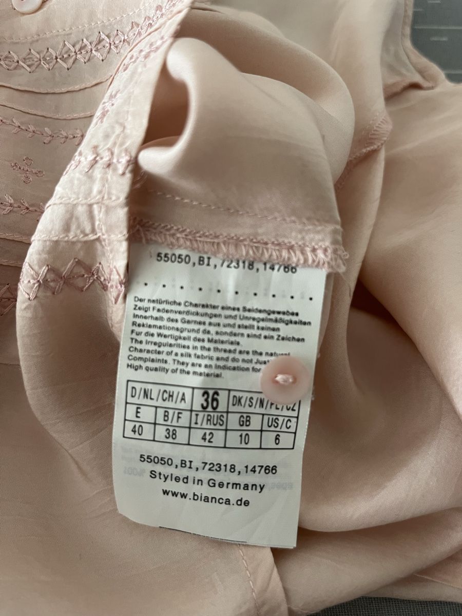 Camicette: Bianca. Pink Silk Blouse – Usato da Genève venduto da zei_v6dc 3