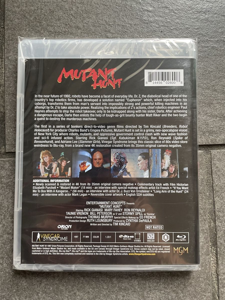 Tutti i DVDs: Mutant Hunt Blu-ray Vinegar Syndrome – Nuovo (secondo la descrizione) da Zürich venduto da cENS0R 3