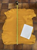 Cuir de mouton véritable jaune/Gelbes echtes Schafsleder