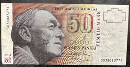 Finnische 50 Markkaa Banknote, Jahrgang 1986