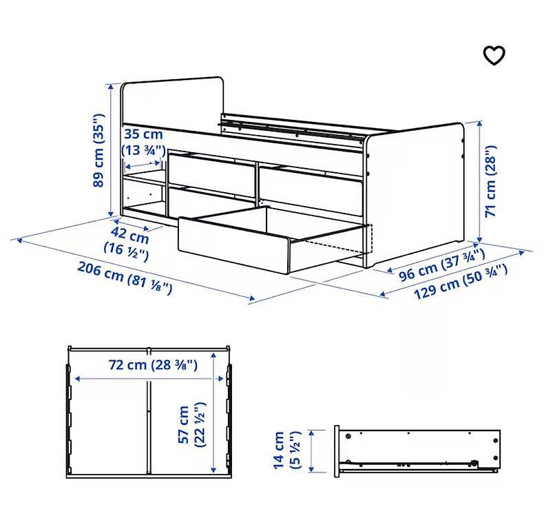 Ikea Letti: À vendre : lit une place – Nuovo (secondo la descrizione) da Fribourg venduto da Leonita-mj 2