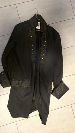 Gothic Vampir Mantel Schwarz Gr. 46/48 | Karneval Halloween