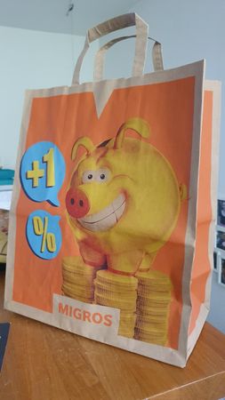 Migi Papiertasche / Kult Papiersack von der Migros