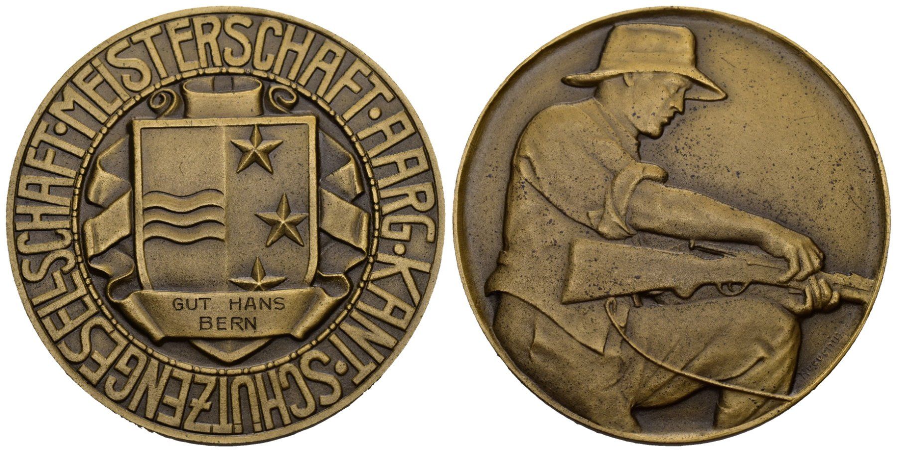 Medaillen: Aargau 1920 – Gebraucht aus Bern von numismatictops