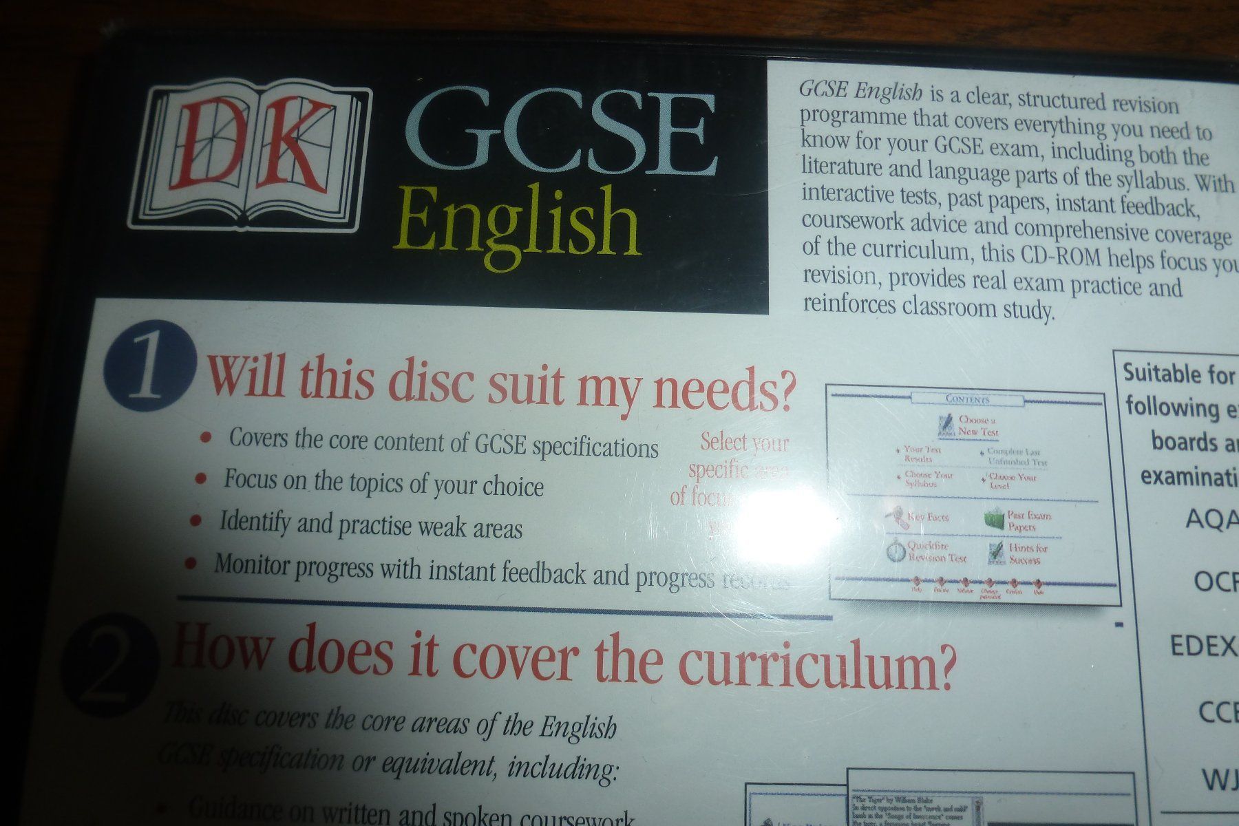 Applications: GCSE English PC CD-ROM – Neuf avec emballage d'origine à Emmen par newdeal1970 3
